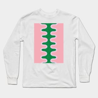 Unique Colorful Pattern - Green Pink Long Sleeve T-Shirt